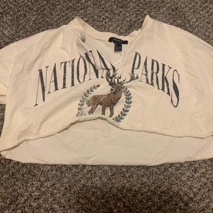 Cropped long sleeve t shirt